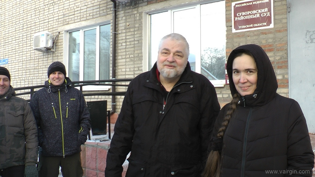 Alexey and Slatana Meniailov Released from the Courtroom (Suvorov)