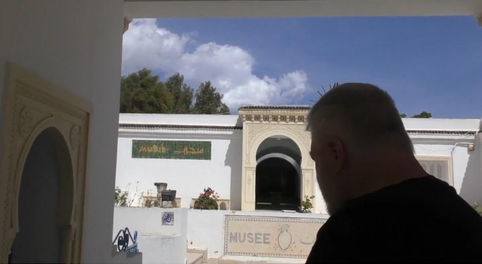 Aleksei Meniailov during a visit to the archaeological museum in Hammamet